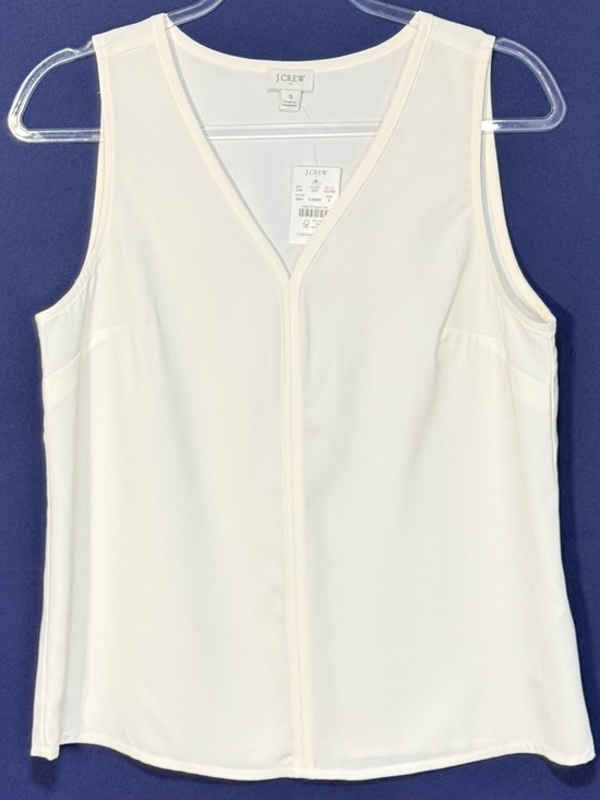 J. Crew Tops - NWT J. Crew Ivory Drapey V-Neck Tank Top CC705 Small